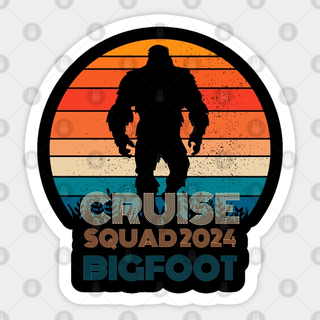 BIGFOOT squad Cruise Family Vacation Cruise squad 2024 Summer T-Shirt Sticker by Emouran